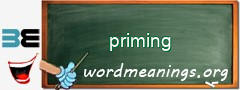 WordMeaning blackboard for priming